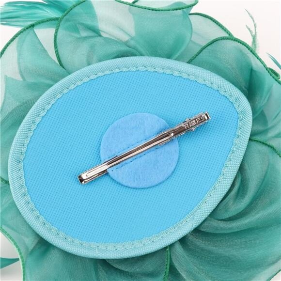 Women Fascinators Hats Kentucky Derby Flower Fascinators with Headband and Clip - Picture 5 of 6